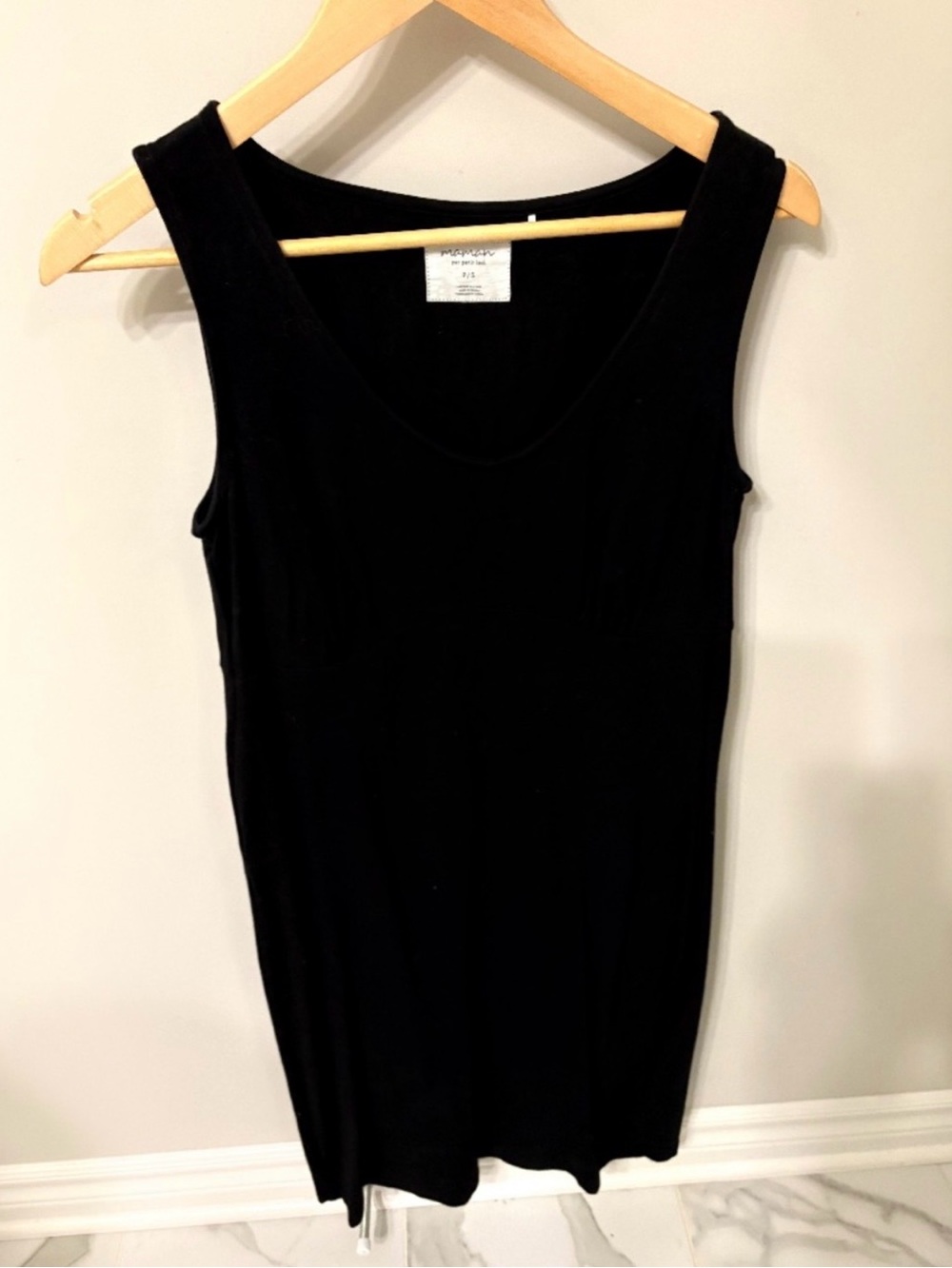 Black Scoop Neck Tank Maternity Dress - Soft Stretch Knit